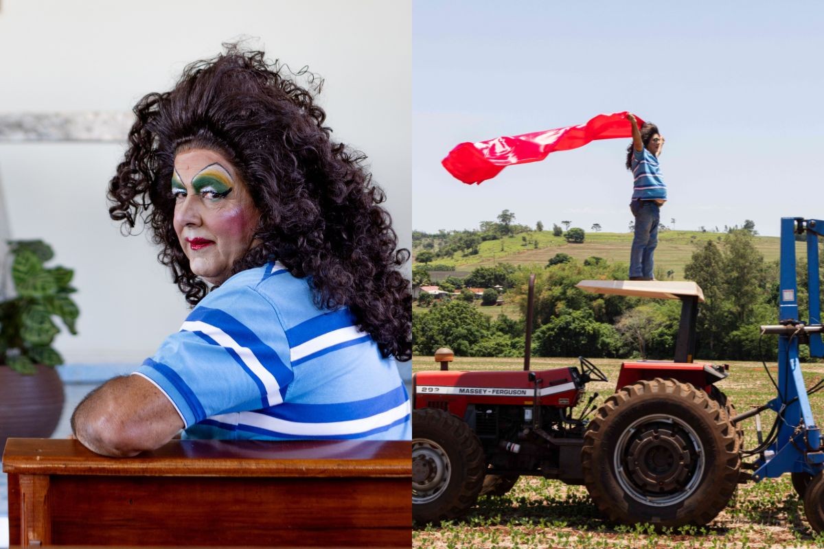 Pai agricultor vira drag queen em fotos do filho no PR