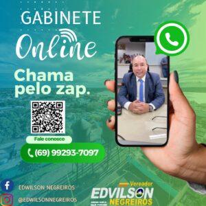WhatsApp: ‘Gabinete Online’ de Edwilson Negreiros recebe demandas da sociedade através do aplicativo