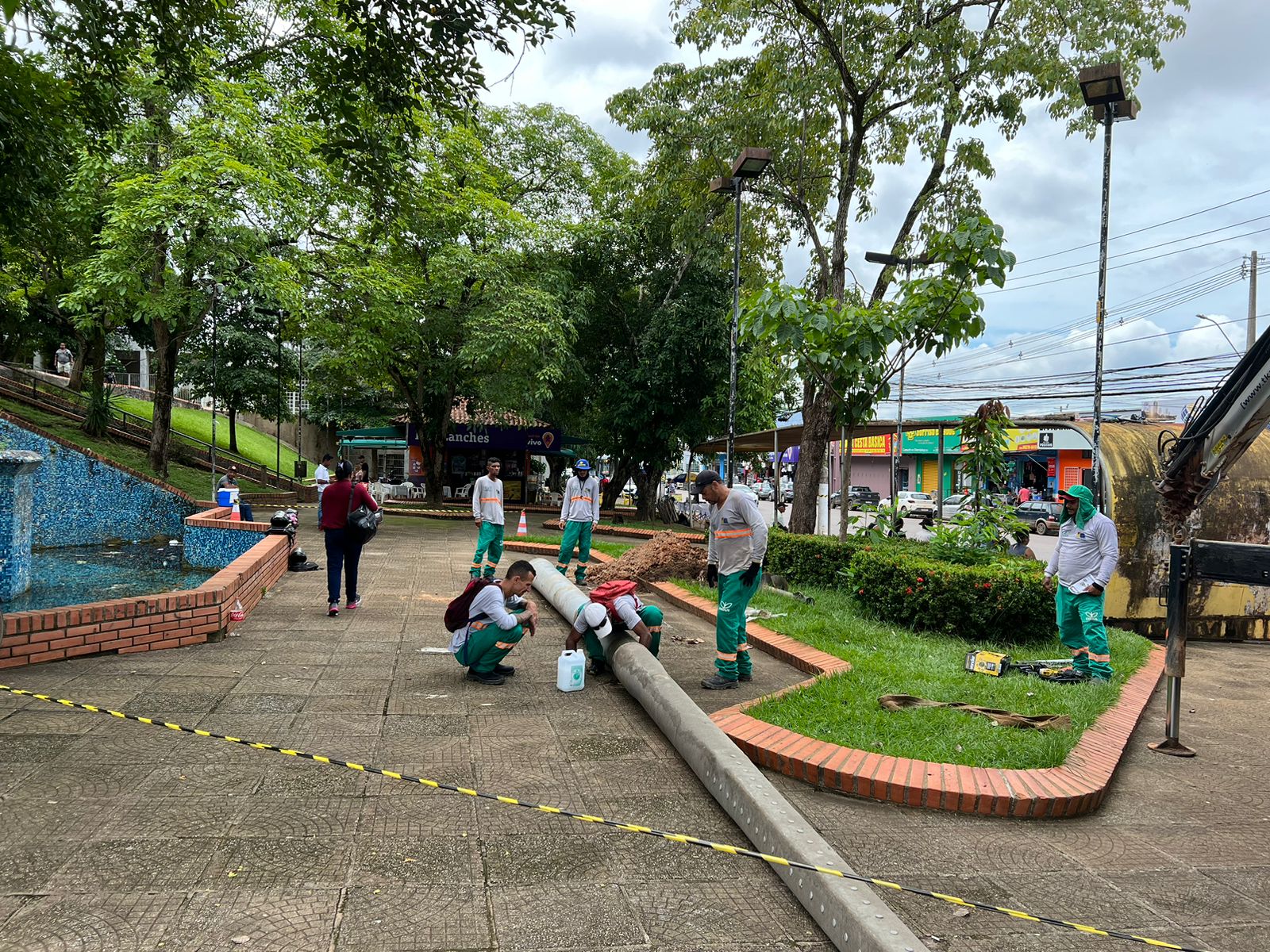 Praça Marechal Rondon recebe iluminação total em LED