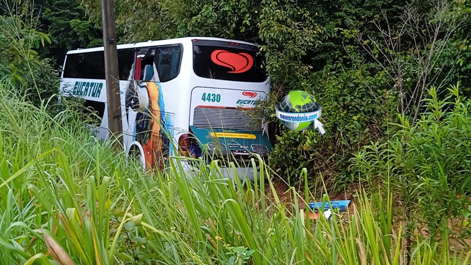 Ônibus cai em igarapé com vários passageiros na BR-319