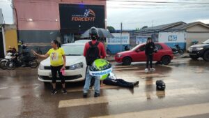 www.deixaeutefalar.com.br Motorista faz conversão errada e causa acidente com moto na Mamoré