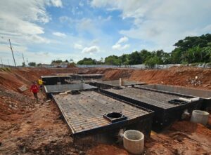 Prefeitura segue com a construção da estação de tratamento de esgoto das 269 unidades habitacionais, zona Leste da capital