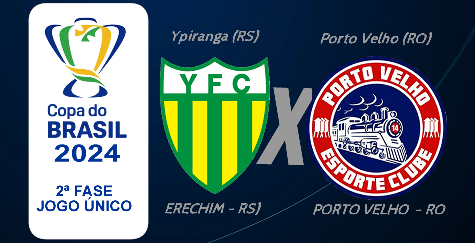 Porto Velho Esporte Clube enfrenta Ypiranga-RS em busca da vaga inédita na Copa do Brasil