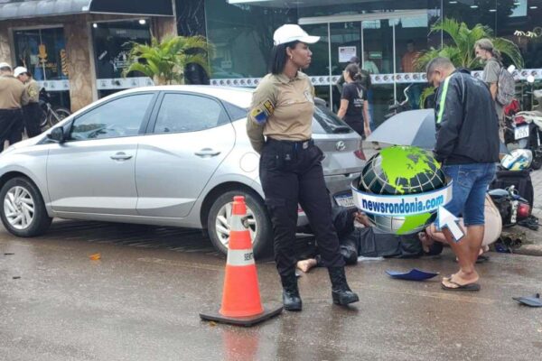 Motorista de Pajero causa grave acidente com motoboy na Guaporé