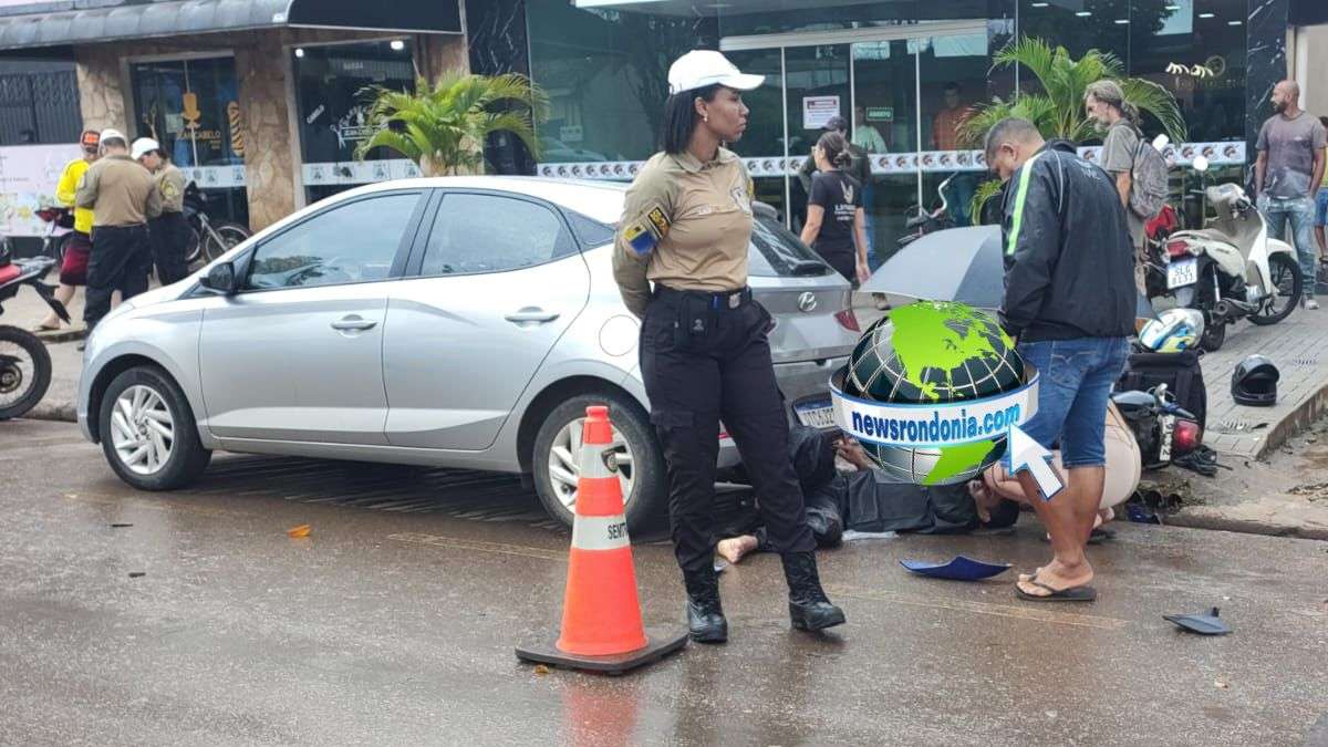 Motorista de Pajero causa grave acidente com motoboy na Guaporé