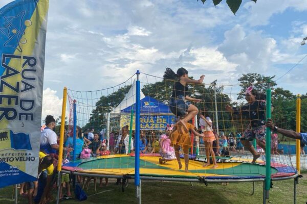Projeto Rua de Lazer levará brincadeiras e atividades esportivas para bairro e distrito de Porto Velho neste final de semana