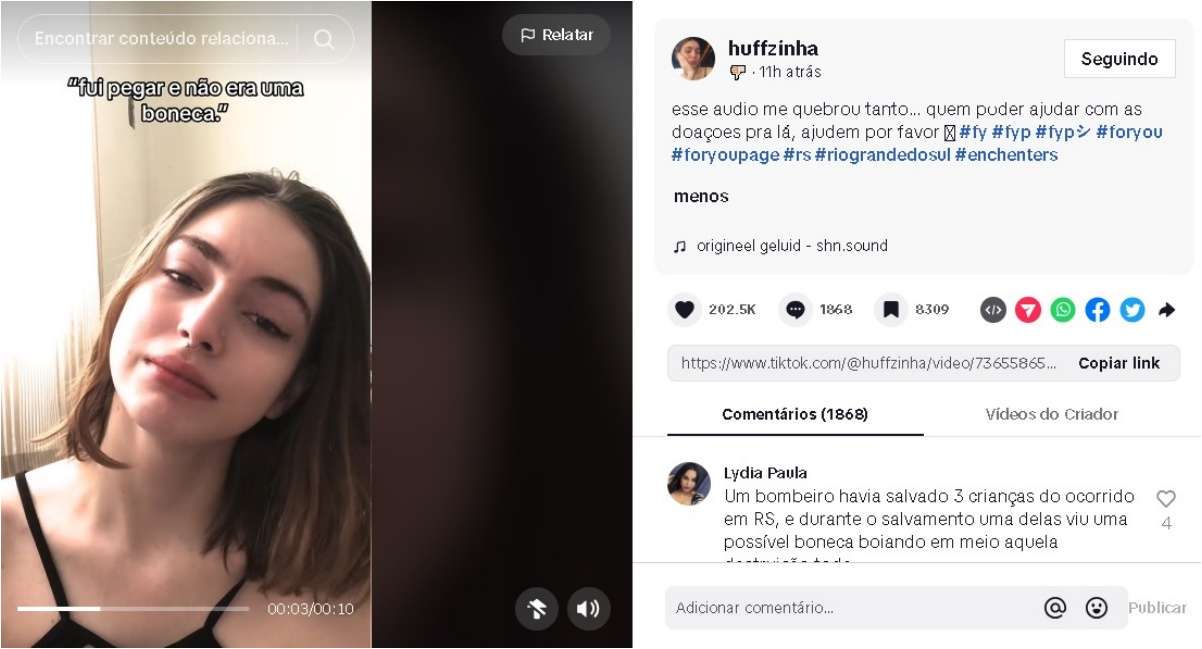 Tik Toker de Rondônia mobiliza jovens Pró-Rio Grande do Sul