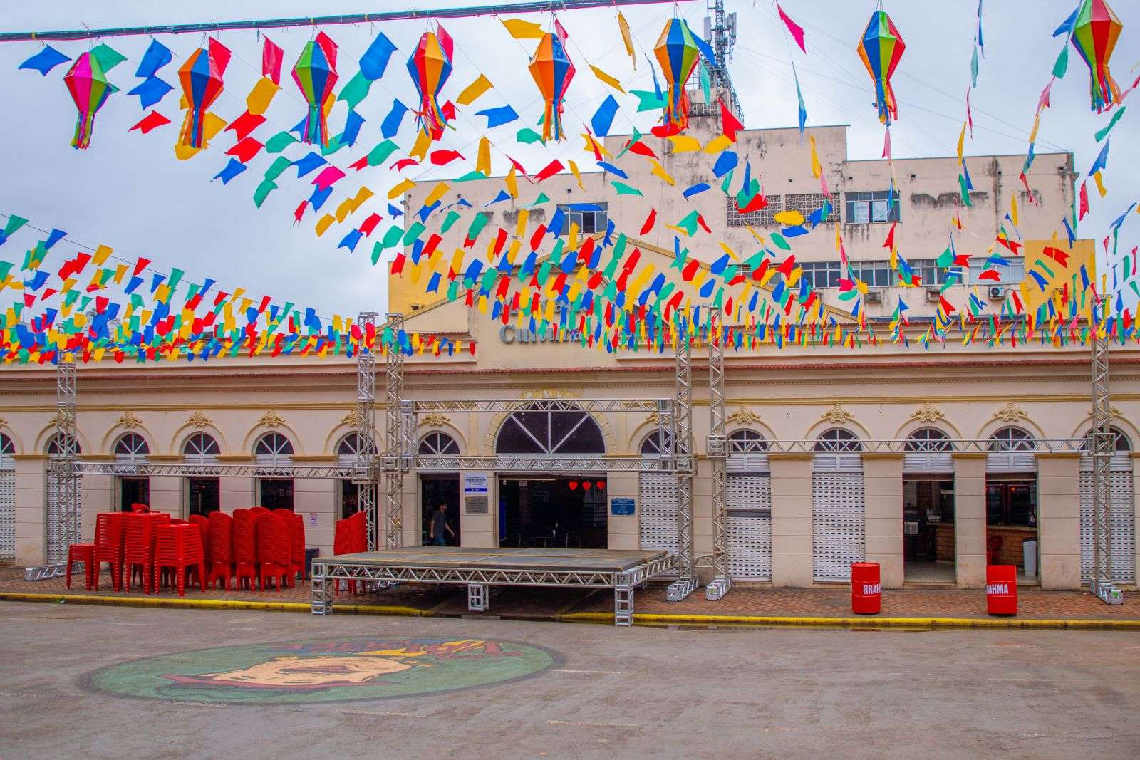 Mercado Cultural é ornamentado para o Arraial Municipal de Porto Velho