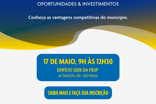 Seminário “Porto Velho: Oportunidades & Investimentos” acontece amanhã (17) em São Paulo