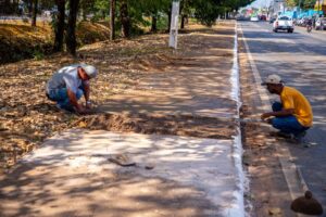 Prefeitura de Porto Velho prossegue com obras de revitalização de calçadas da av. Jorge Teixeira