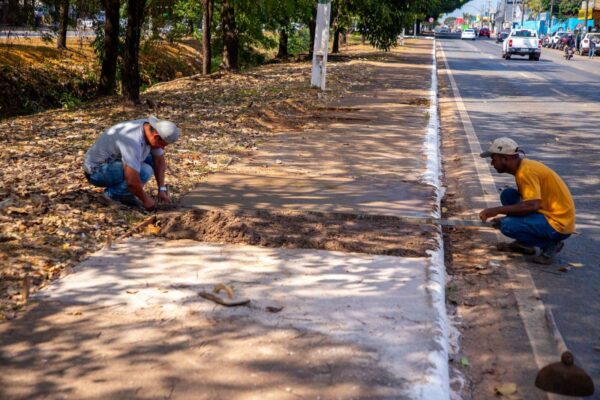 Prefeitura de Porto Velho prossegue com obras de revitalização de calçadas da av. Jorge Teixeira