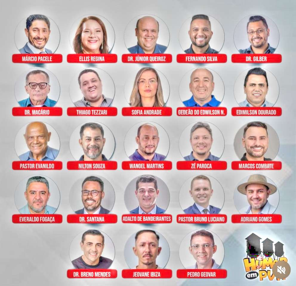 Eleições 2024: confira os 23 vereadores eleitos em Porto Velho