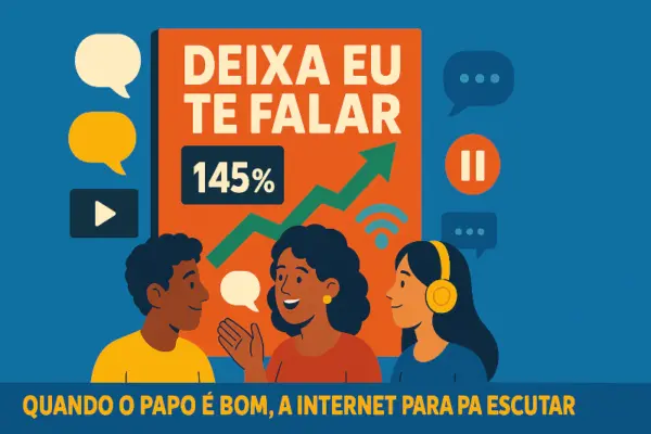 Revista Eletrônica Deixa Eu Te Falar cresce 145% e mostra que, quando o papo é bom, a internet para para escutar