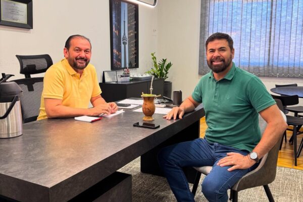 Vereador Scopony, de Ji-Paraná, visita o deputado Laerte Gomes