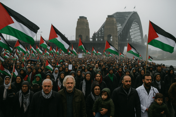 ORIENTE MÉDIO: Protestos pró-Palestina reúnem milhares de manifestantes em Sydney na Austrália
