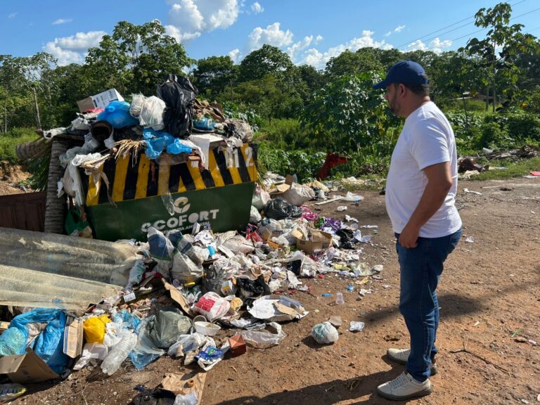 Vereador Wanoel Martins atua diante de denúncias sobre falta de coleta no bairro Baixa da União