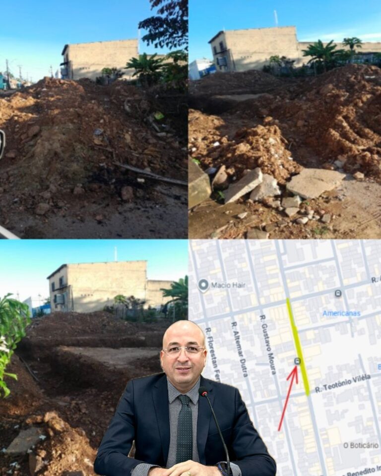 Vereador Gedeão Negreiros cobra continuidade de obra no Bairro Tancredo Neves