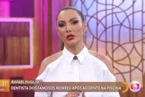 Patrícia Poeta anuncia falecimento ao vivo