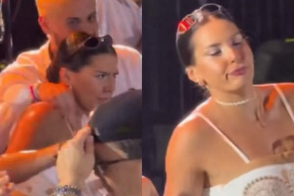 Ana Castela viraliza ao se afastar após Zé Felipe colocar a mão em seu ombro