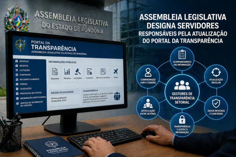 Assembleia Legislativa designa servidores responsáveis pela atualização do Portal da Transparência
