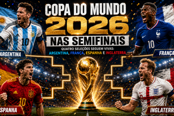 Copa do Mundo de 2026 chega às semifinais com quatro seleções vivas