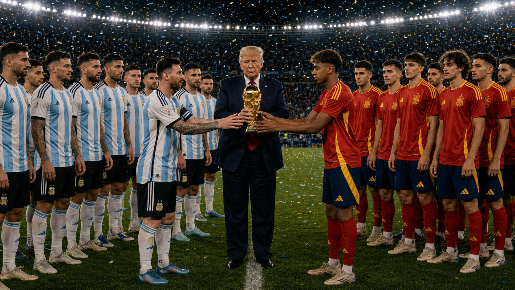 www.deixaeutefalar.com.br Trump entregará taça na final entre Argentina e Espanha