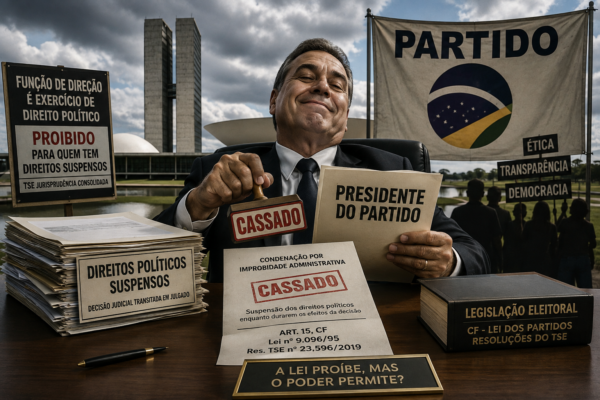 Quem tem os direitos políticos suspensos não pode dirigir partido, confirma jurisprudência do TSE