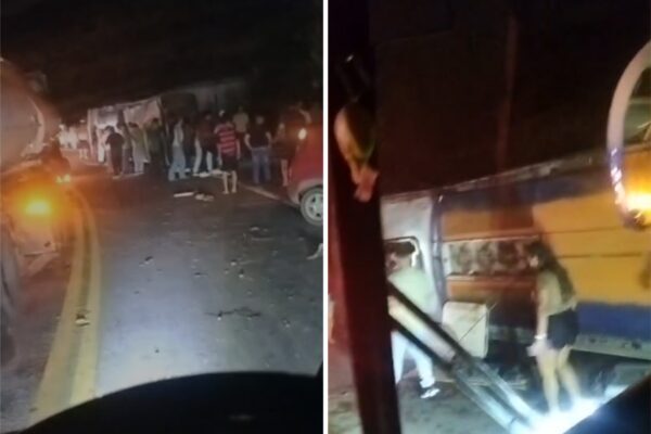 Ônibus tomba na BR-262 no ES e deixa 3 mortos e 45 feridos
