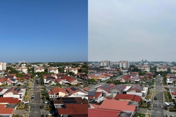 Manaus amanhece coberta de fumaça pela 3ª vez em dez dias