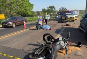 www.deixaeutefalar.com.br Motociclista morre em acidente com duas motos e caminhonete na BR-163