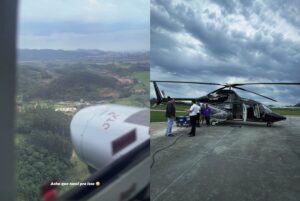 Videomaker desaparecido publicou fotos de dentro do helicóptero