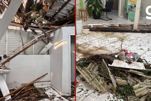 Árvore cai em unidade de saúde e fere enfermeira em Cuiabá