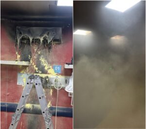 Ar-condicionado pega fogo em hospital de Rondonópolis, MT