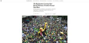 Imprensa internacional destaca eleição brasileira e ‘fator Trump’