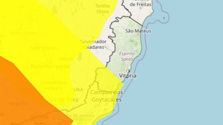 Frente fria traz alerta de temporal e granizo para o ES